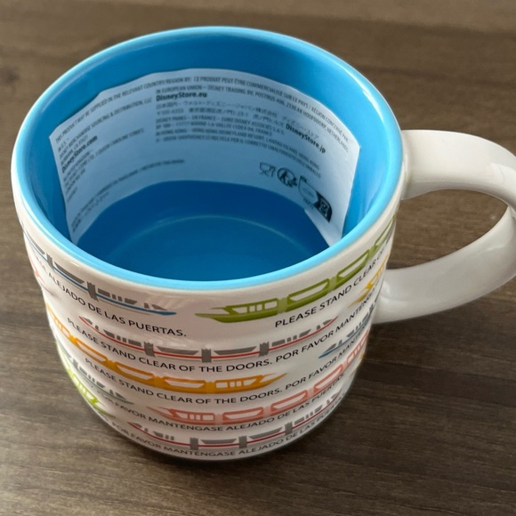 Disney Parks Monorail Please Stand Clear of the Doors Ceramic Coffee Mug NIB - Picture 4 of 5